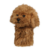 Realistic Brown Bichon Frise Plush Driver Cover（Ships in May）