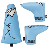 Paper Airplane Send It Blue Blade Putter Cover