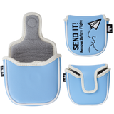 Paper Airplane Blue Square Mallet Putter Cover