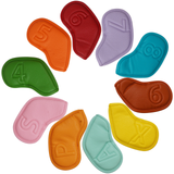 Colorful PU leather Magnet Iron Covers 10PCS