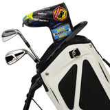 Black PU Golf Dad Head Cover Set