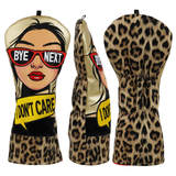 Leopard-print Lady with Sunglasses Driver Golf Headcover