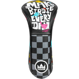Plaid Bird Embroidery Golf Driver Putter Cover