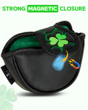 Black PU Clover Putter Golf Headcover