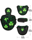 Black PU Clover Putter Golf Headcover