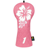Pink Hibiscus Flower Driver Golf Head Cover