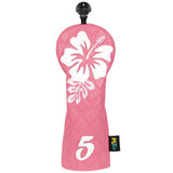 Pink Hibiscus Flower Driver Golf Head Cover