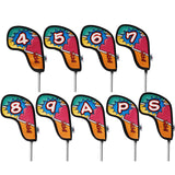 Comics Number Iron Covers 9pcs（4-9,P,A,S）Magnet Golf Head Cover