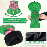 Green Flower Driver Golf Headcover