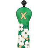 Green Flower Driver Golf Headcover