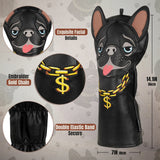 Craftsman Golf Black French Bulldog Driver Golf Head Covers