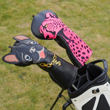 Craftsman Golf Black French Bulldog Driver Golf Head Covers