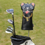 Craftsman Golf Black French Bulldog Driver Golf Head Covers