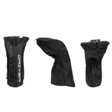 Black PU Texture Wood Golf Headcover Set