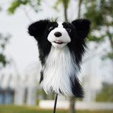 Realistic Sheepdog Plush Driver Cover