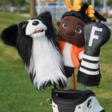 Realistic Sheepdog Plush Driver Cover