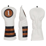 White Stripes Driver Golf Headcover Set