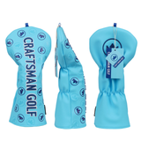 Light Blue 3D Logo Golf Head Cover Set