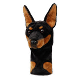 Realistic Doberman Plush Driver Cover