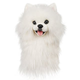 Realistic Pomeranian Plush Driver Cover