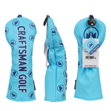 Light Blue 3D Logo Golf Head Cover Set