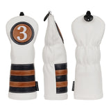 White Stripes Driver Golf Headcover Set
