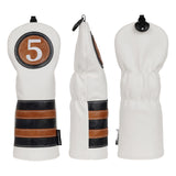 White Stripes Driver Golf Headcover Set