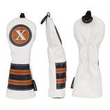 White Stripes Driver Golf Headcover Set