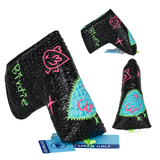 Crocodile Pattern Stitching Blue Bird Putter Golf Headcover