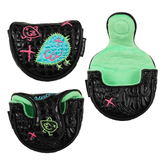 Crocodile Pattern Stitching Blue Bird Putter Golf Headcover
