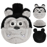 Gray Black Bulldog Plush Golf Headcover