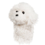 Realistic Bichon Frise Plush Driver Cover