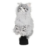 Realistic Grey Maine Coon Cat Plush Driver Cover with Long Sock（Ships in May）