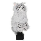 Realistic Grey Maine Coon Cat Plush Driver Cover with Long Sock（Ships in May）