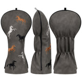 Dark Grey Horse Driver Golf Head Cover