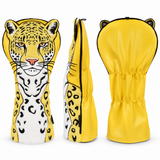 Yellow Leopard Driver Golf Headcover