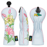 Blue PU Lily Driver Golf Headcover