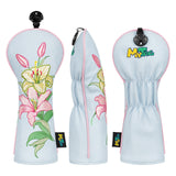 Blue PU Lily Driver Golf Headcover