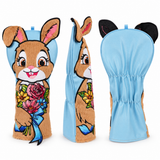 Miss Rabbit Holding Flowers Driver Golf Headcover