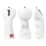 White Digital Patch Driver Golf Headcover