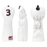 White Digital Patch Driver Golf Headcover