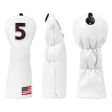White Digital Patch Driver Golf Headcover