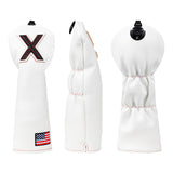 White Digital Patch Driver Golf Headcover
