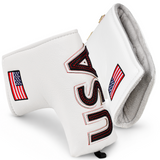 White USA Putter Golf Headcover
