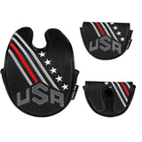 Black USA Embroidery Putter Golf Headcover