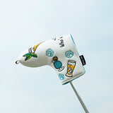 White 19-Hole Widen Blade Putter Cover