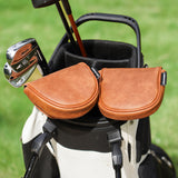 Brown Retro Mallet Putter Golf Head Covers