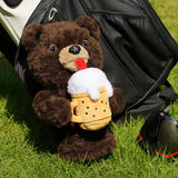 Brown Beer Bear Driver Golf Headcover