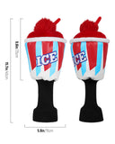 Red ICE Driver Plush Golf Head Cover with Sock