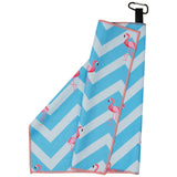 Pink Flamingo Double-sided Printing Golf Towel